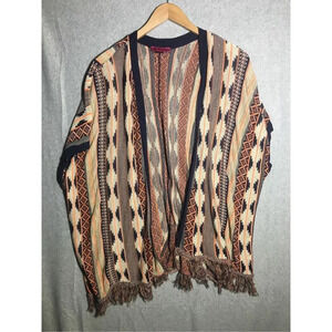 Womens Demanding Cardigan Short Sleeve Aztec Colorful Childish Casual Maximalist